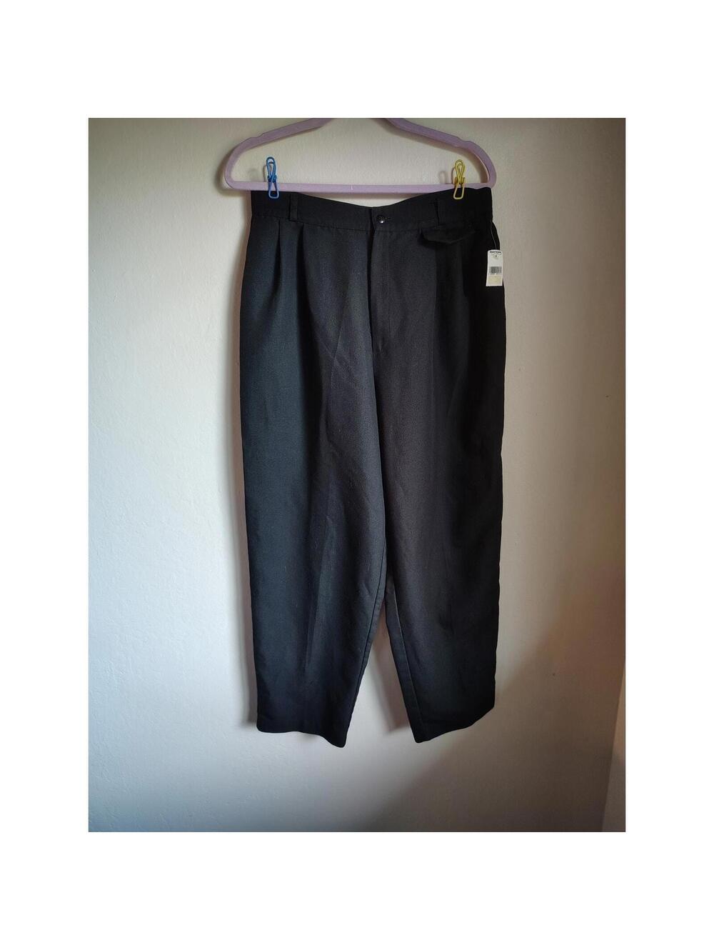 Academia Preppy Vintage 80s Black dress pants women NWT  Hillard & Hanson Sz 8